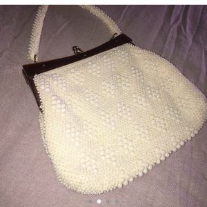 pearl beaded bag purse
